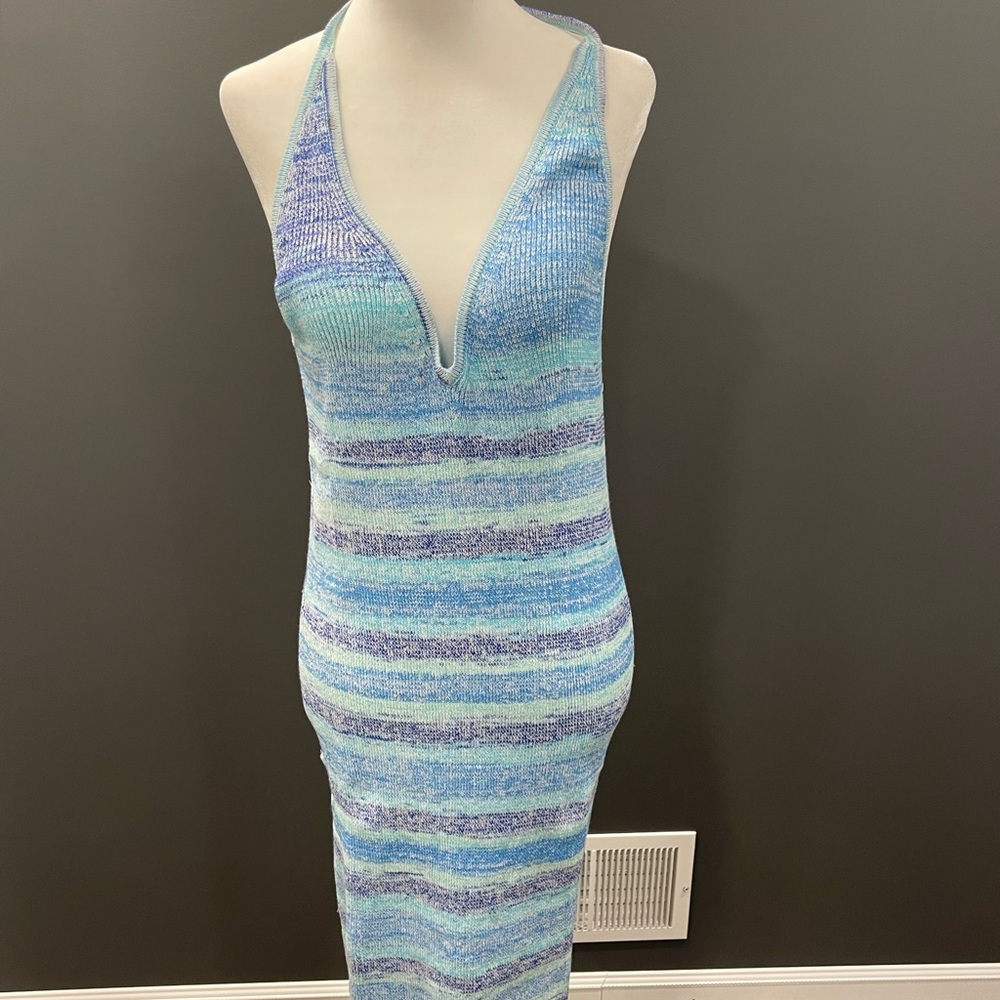 New Wild Fable Knit Dress Blue Teal XL G13